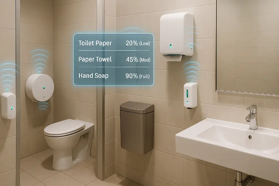 Availability of sensors to monitor dispensers