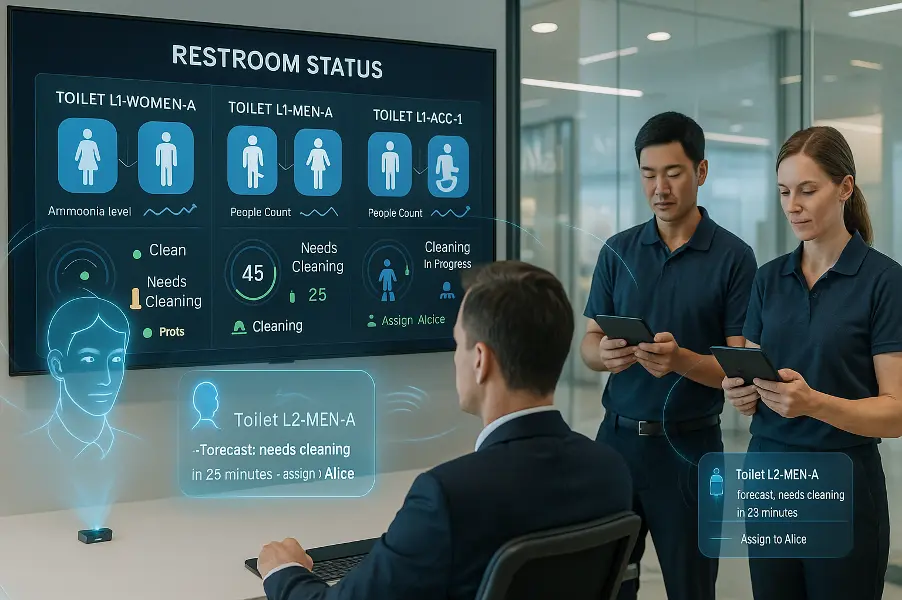 The AI Cleaning Supervisor is like having Command Centre for Toilets