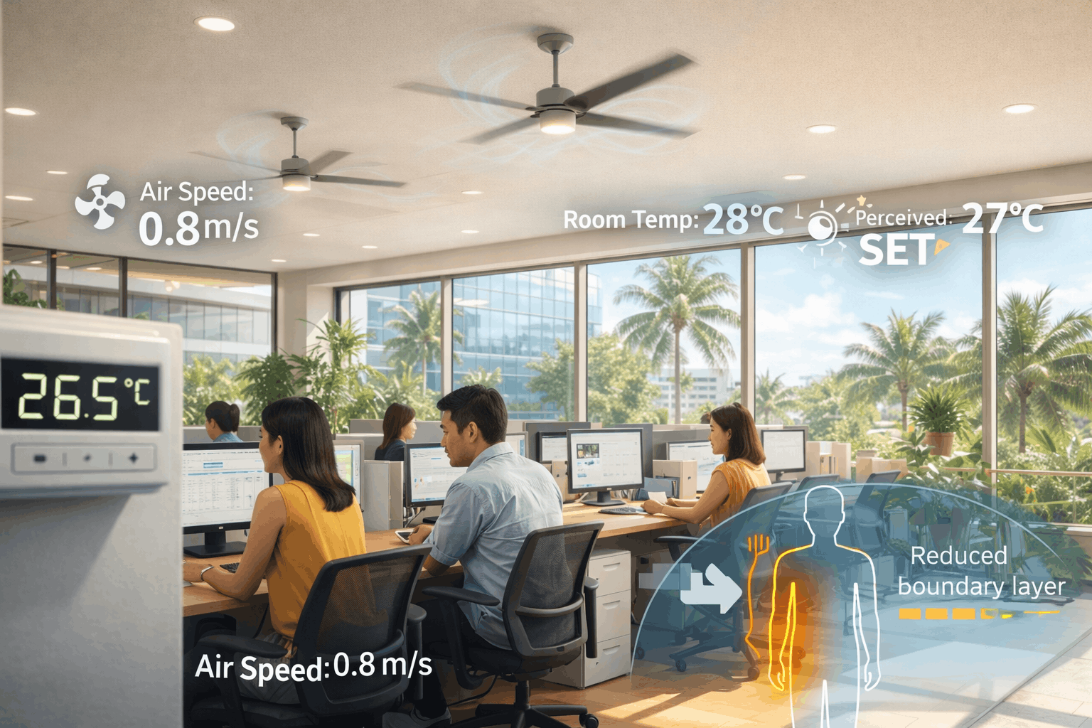 Low energy cooling with hybrid cooling system