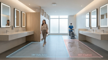 floor wetness in action,