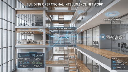 LoRaWAN smart buildings sensor network