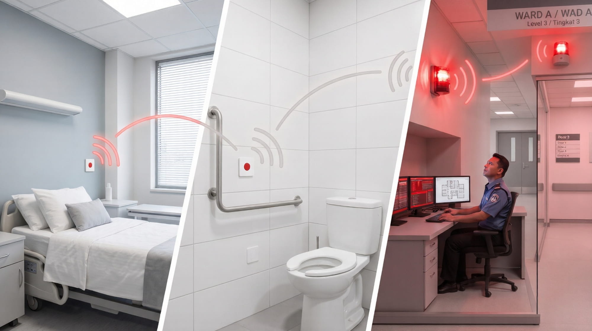 IoT panic button system for bedside or toilet